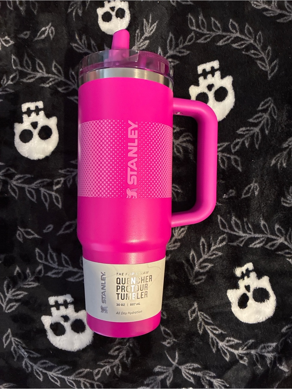 Pink Stanley 30oz Tumbler with built in straw
